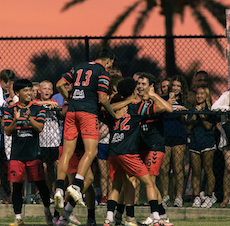 soccer players celebrate win in sarasota fl
